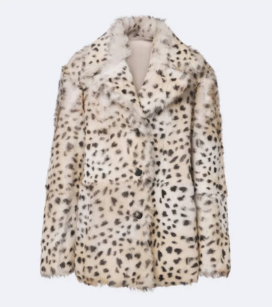 Cynthia Reversible Leopard-Print Shearling Jacket by Arma