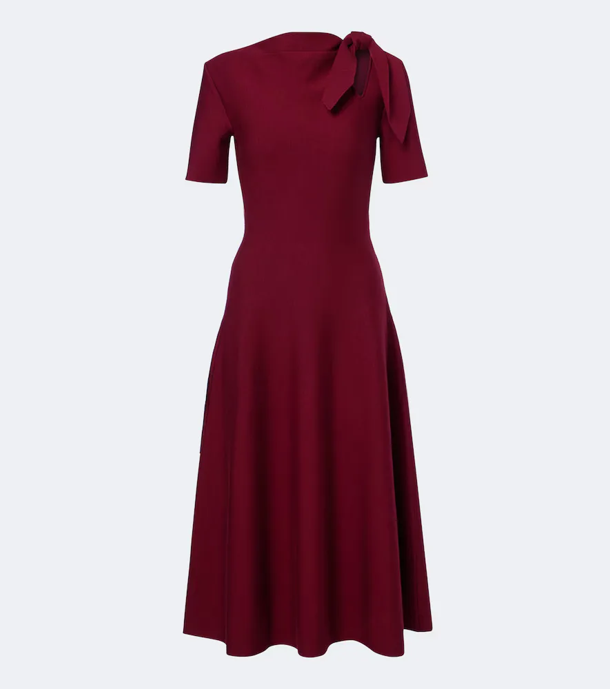 Cutout Wool-Blend Midi Dress by Oscar de la Renta