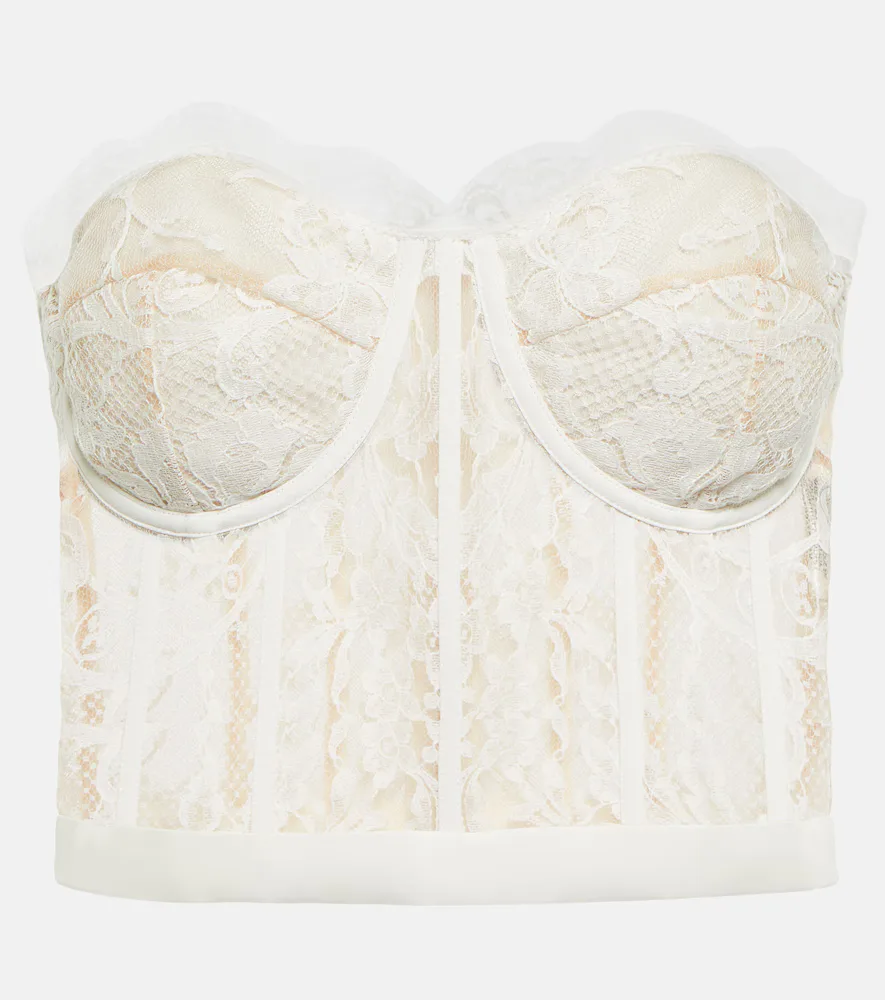 Guipure Lace Bustier by Mcqueen