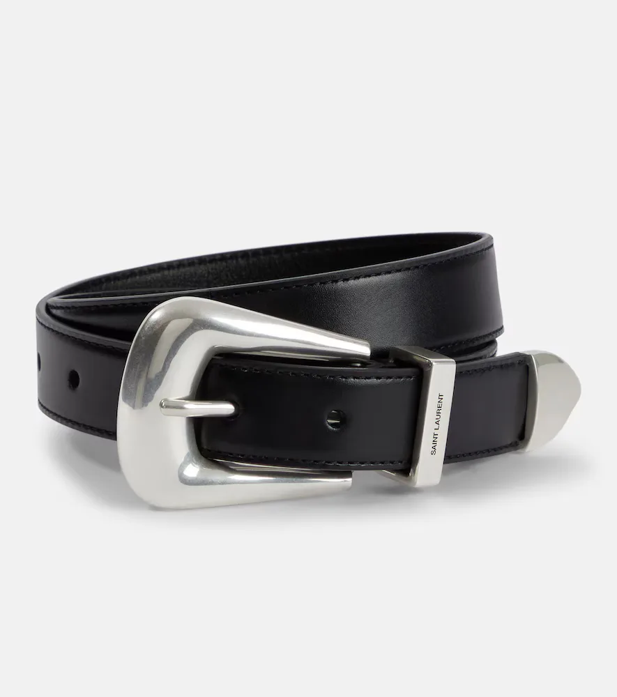 Folk Leather Belt by Saint Laurent