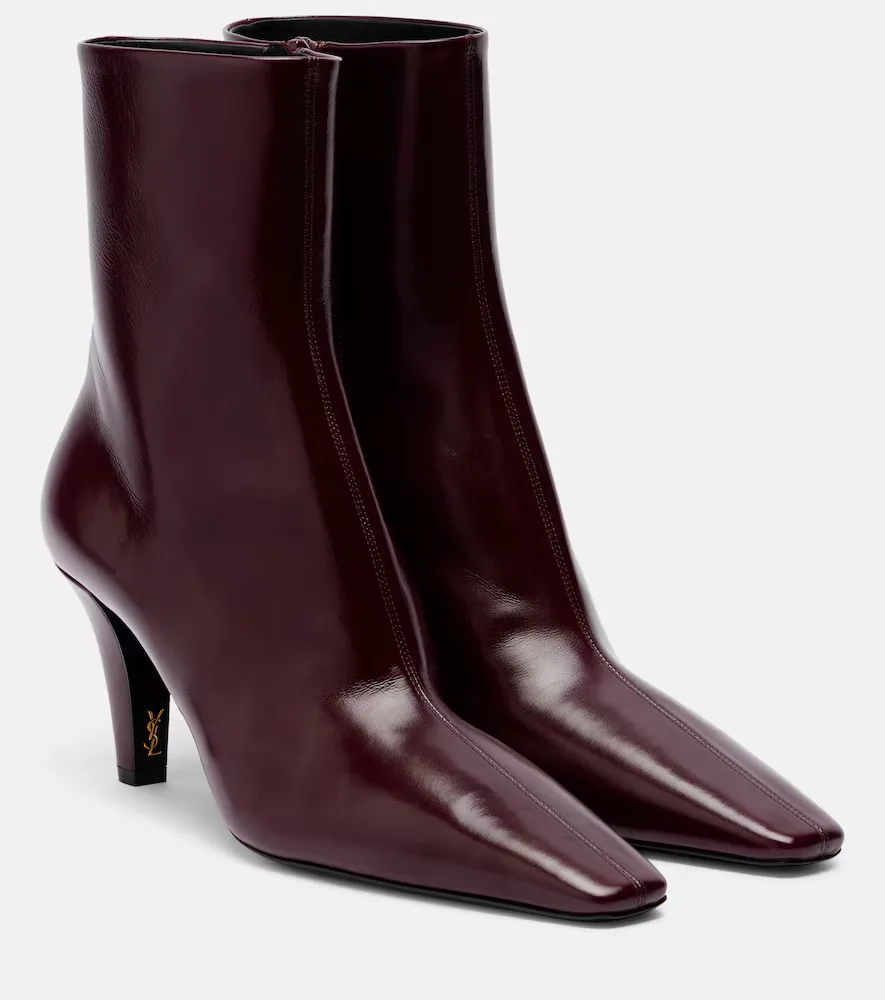 Jill Leather Ankle Boots by Saint Laurent