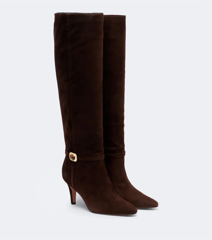Angeline Suede Knee-High Boots by Veronica Beard