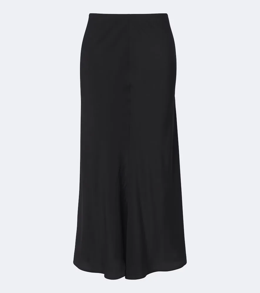 Bakura Silk Crpe De Chine Midi Skirt