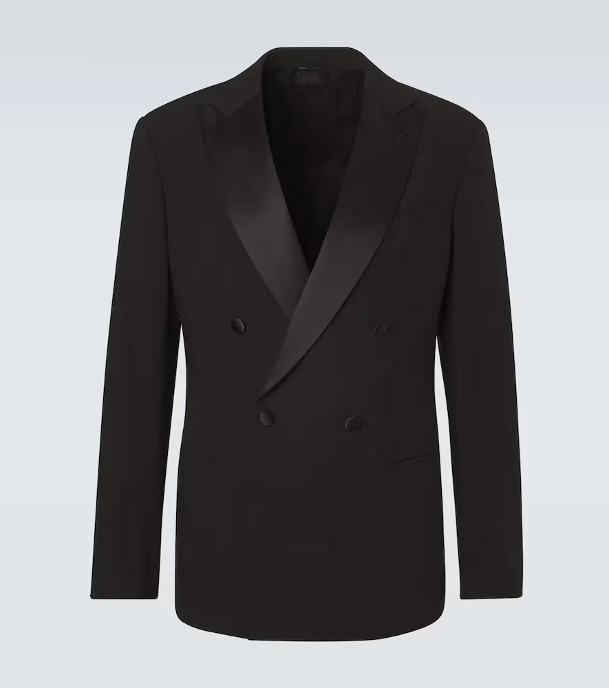 Giorgio Armani Virgin Wool Tuxedo Blazer