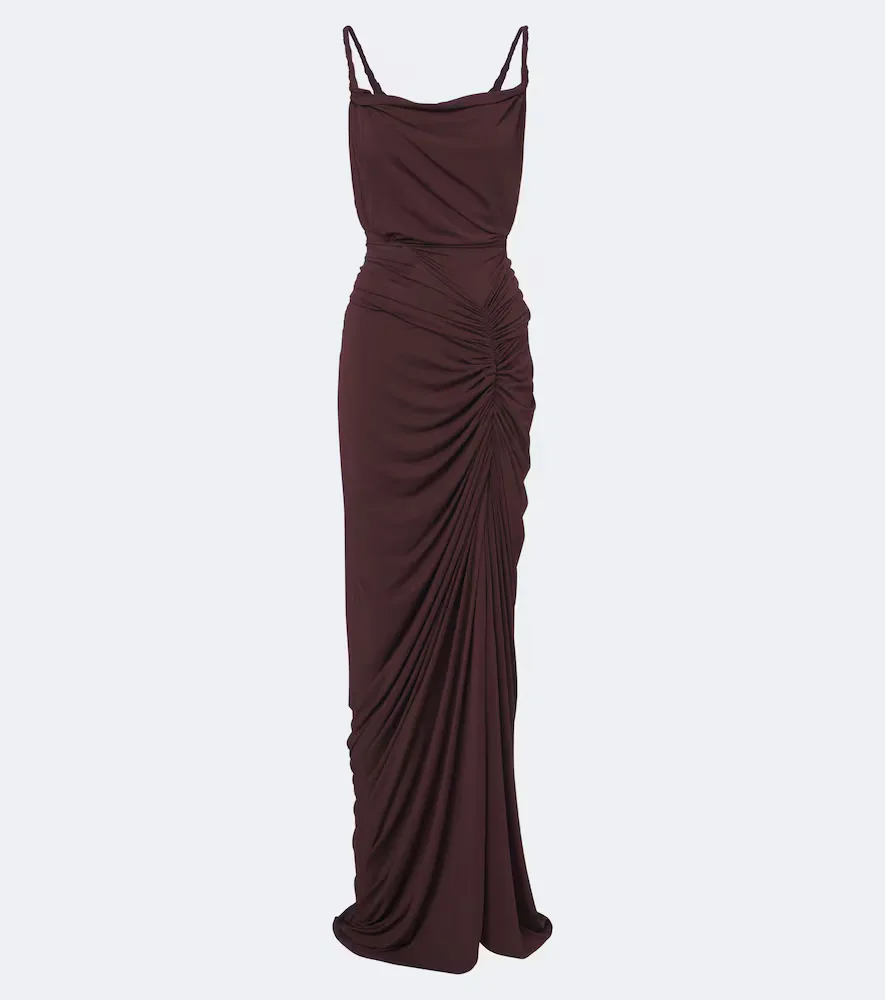 Nadia Ruched Jersey Gown