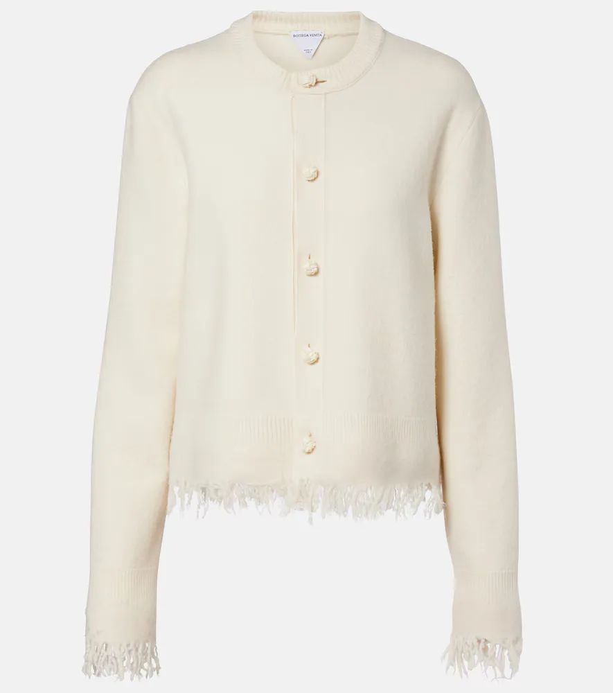 Fringed Wool Cardigan by Bottega Veneta