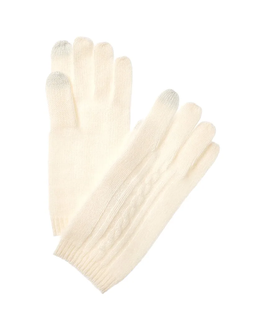 Placed Cable Touch Tech Cashmere Gloves