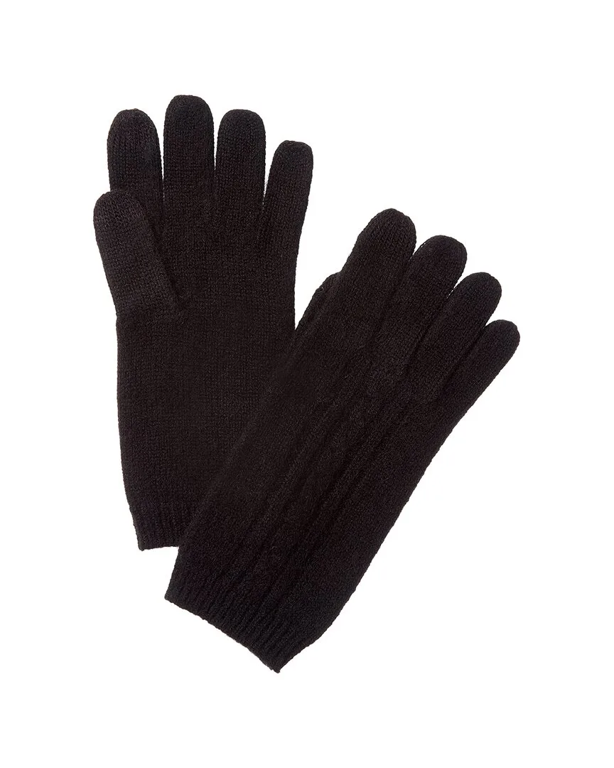 Placed Cable Touch Tech Cashmere Gloves