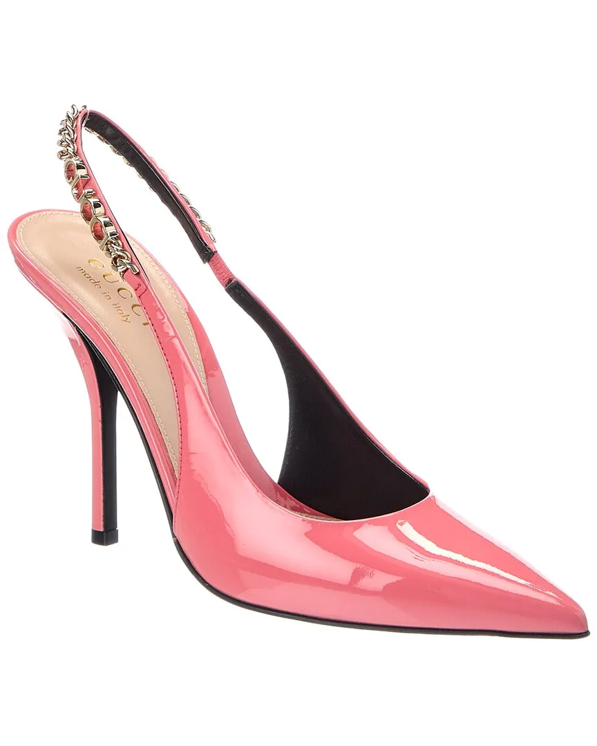 Signoria Patent Slingback Pump by Gucci