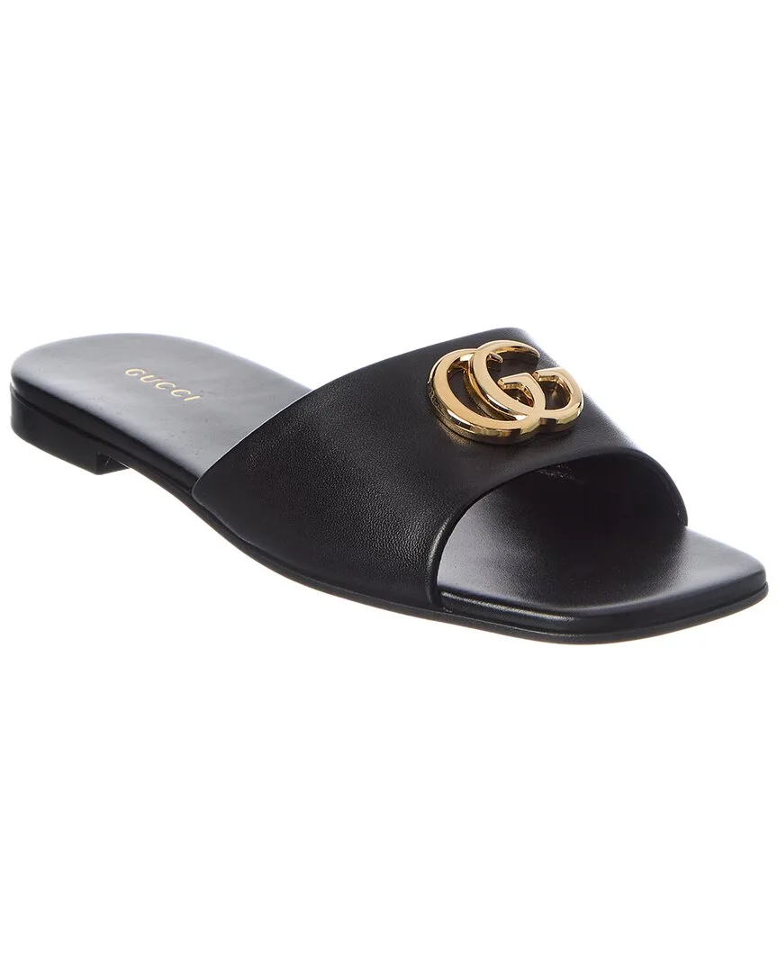Double G Leather Sandal by Gucci