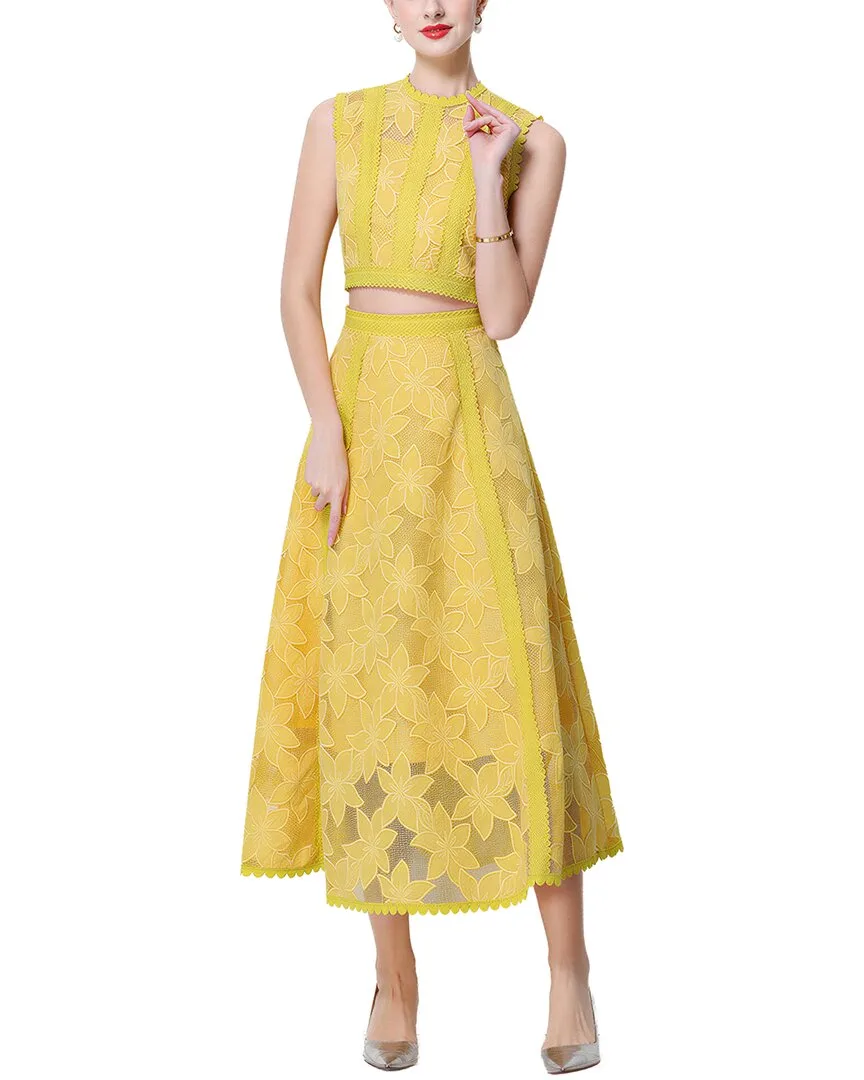 Elaine 2Pc Top & Skirt Set by Elaine