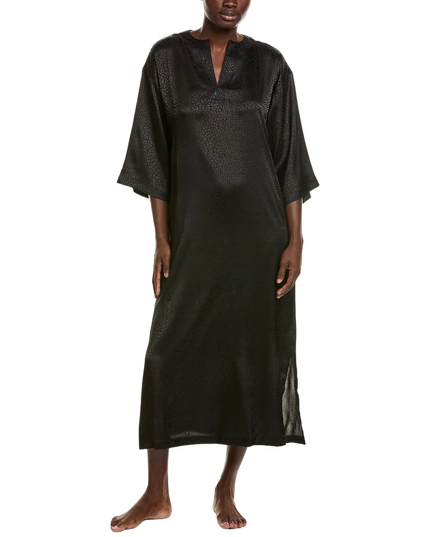 N Natori Wilderness Satin Jacquard Caftan by Natori