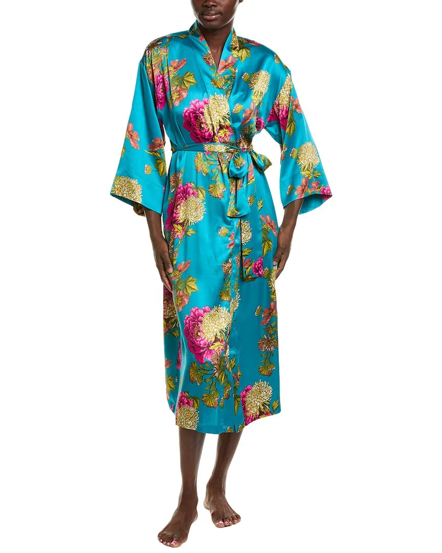 N Natori Crysanthe Printed Satin Robe by Natori