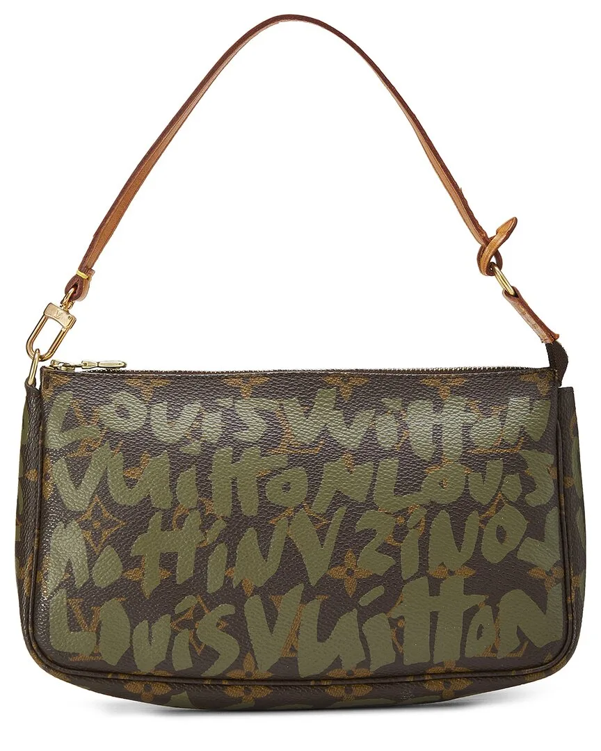 Green Coated Canvas Sprouse Pochette Accessoiresv2 (authentic Pre-Loved) by Louis Vuitton