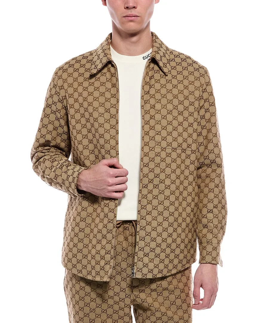 Gg Canvas Overshirt by Gucci