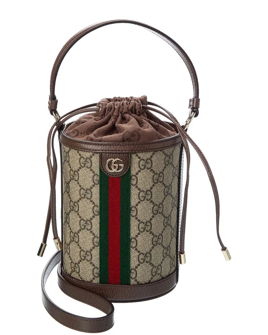 Ophidia Mini Gg Supreme Canvas & Leather Bucket Bag by Gucci