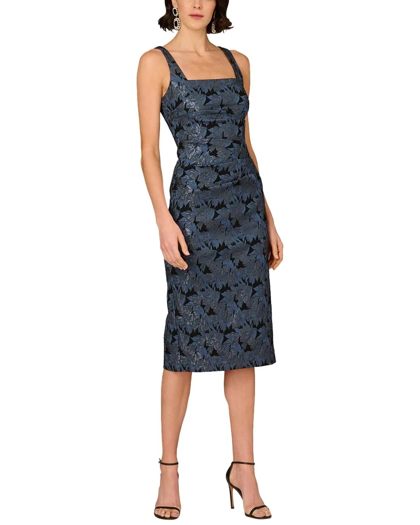 Stretch Jacquard Midi Dress