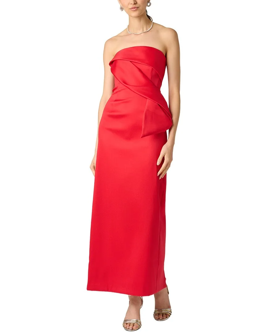Stretch Mikado Long Dress by Aidan Mattox