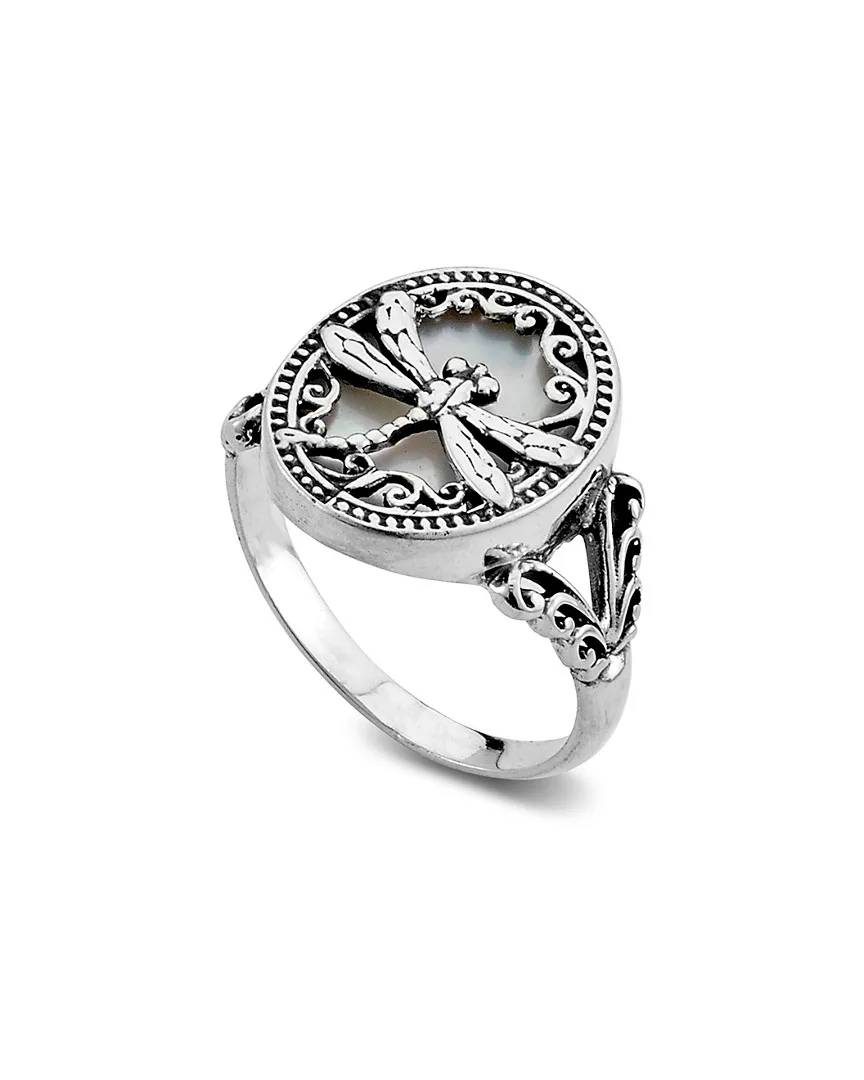 Mother-Of-Pearl Dragonfly Ring by Samuel B