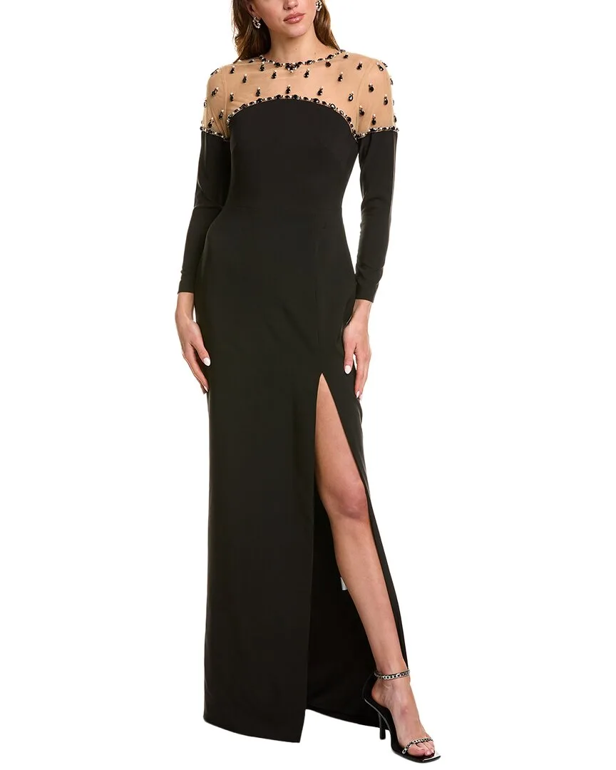 Marchesa Notte Crepe Maxi Dress