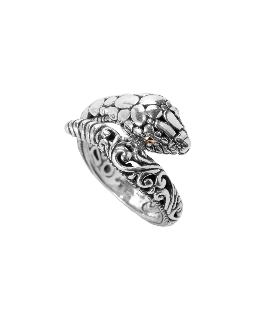 18K & Silver Snake Bypass Ring by Samuel B