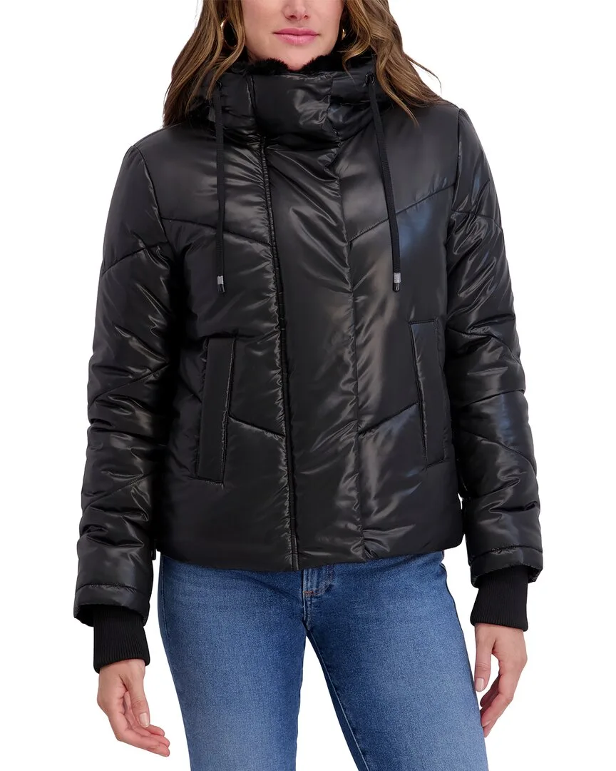 Mixed Quilt Puffer Jacket