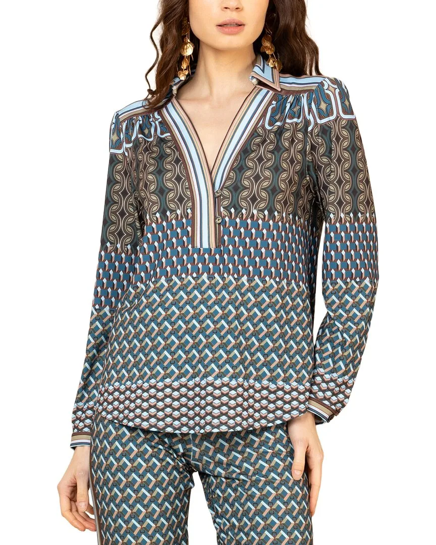 Long Sleeve Zayla Blouse by Hale Bob