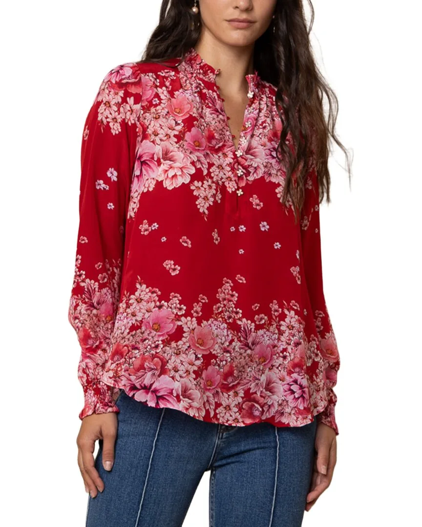 Marlowe Long Sleeve Silk Blouse by Hale Bob