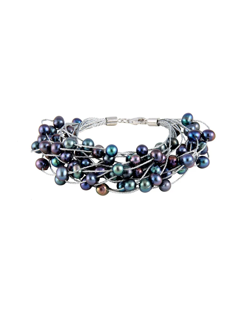 Rhodium Plated 6-7Mm Freshwater Pearl Bracelet by Splendid
