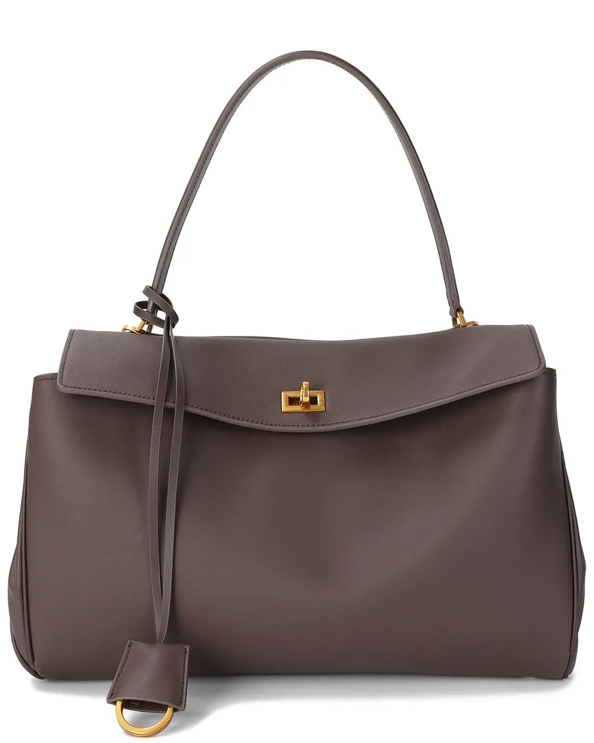 Large Smooth Leather Tote by Tiffany & Fred Paris