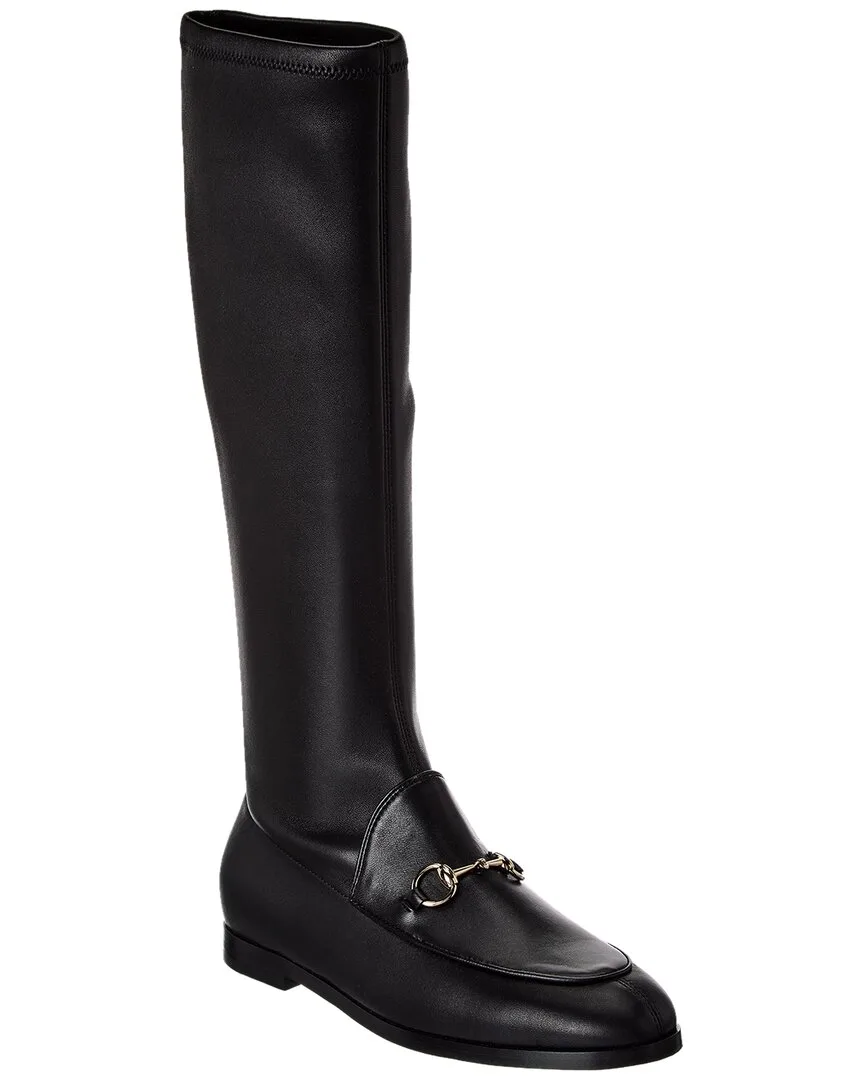 Jordaan Leather Knee-High Boot by Gucci