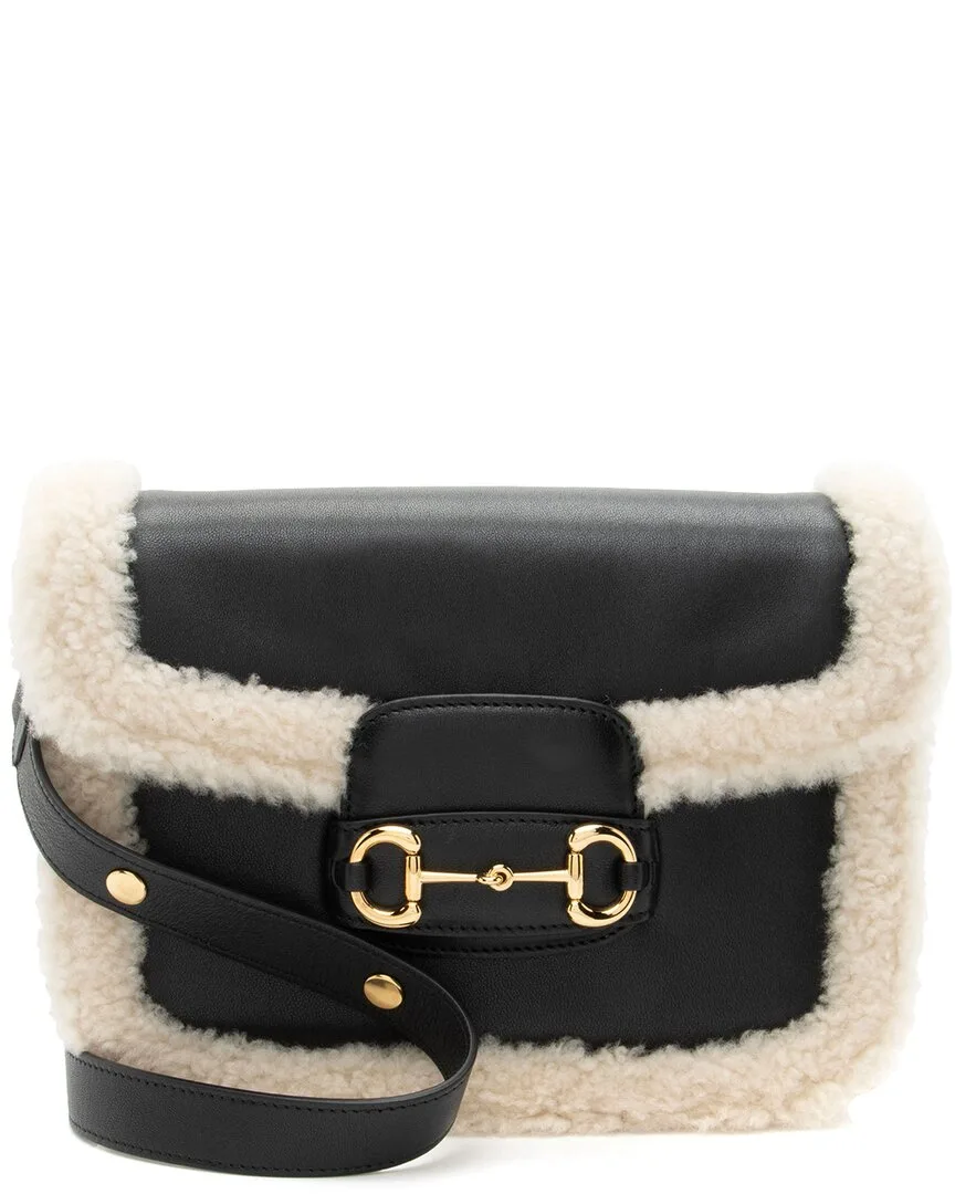 Shearling & Leather Horsebit 1955 Small Bag (authentic Pre-Loved) by Gucci