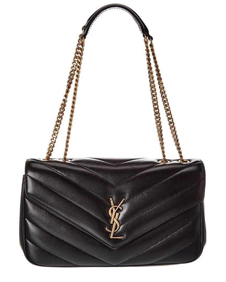 Loulou Medium Leather Shoulder Bag by Saint Laurent