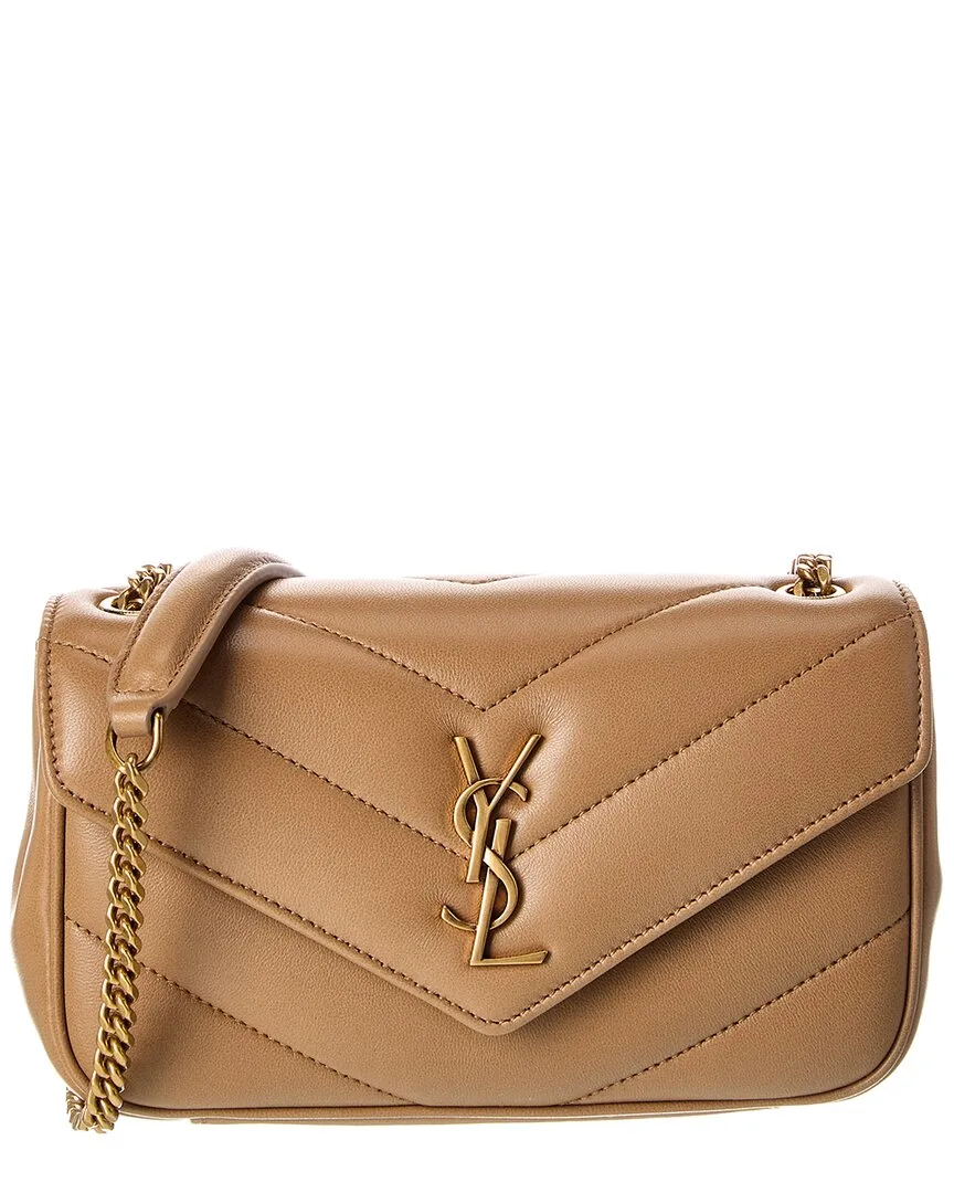 Loulou Mini Leather Shoulder Bag by Saint Laurent
