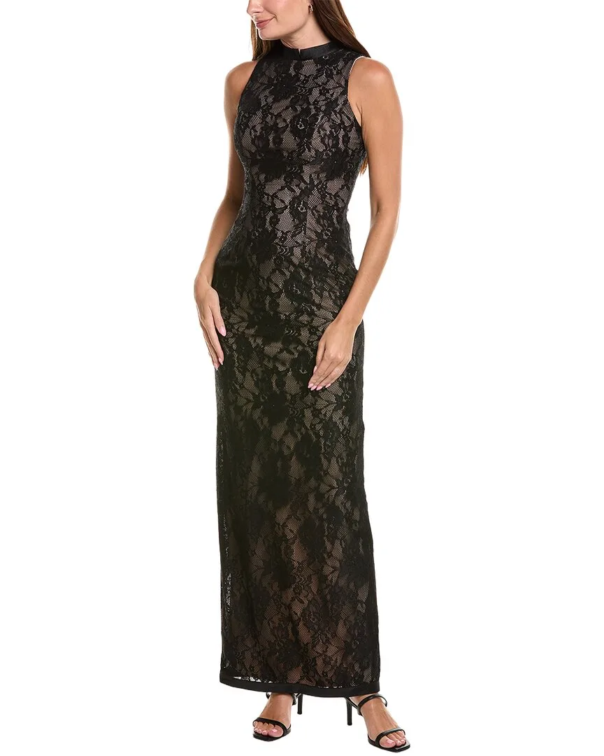 Halter Lace Column Gown by Rene Ruiz