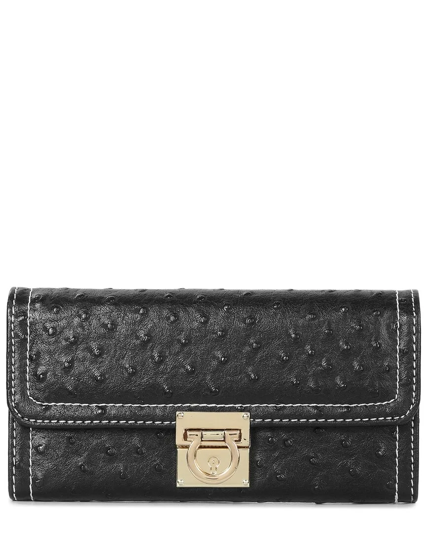 Classic Ostrich-Embossed Leather Wallet by Tiffany & Fred Paris
