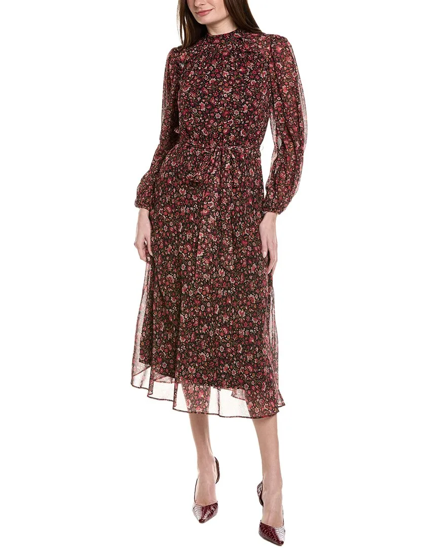 Ditsy Floral Chiffon Midi Dress