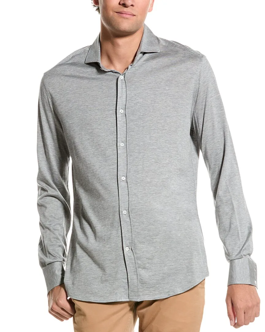 Slim Fit Silk-Blend Shirt by Brunello Cucinelli