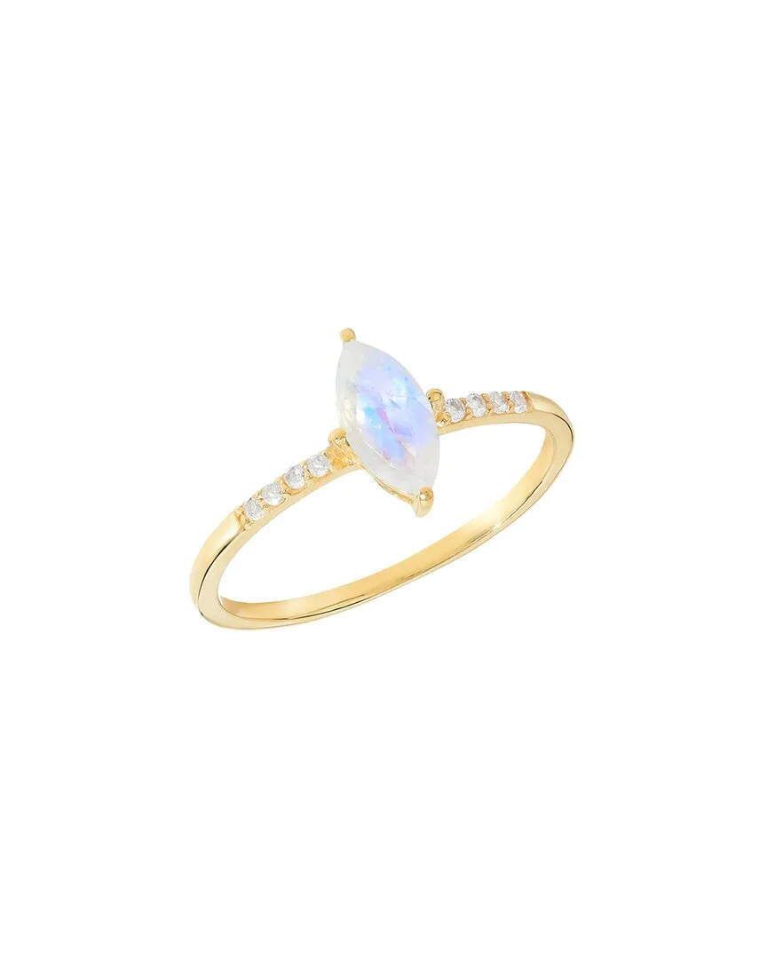 14K Over Silver 0.81 ct. tw. Gemstone Solitaire Ring