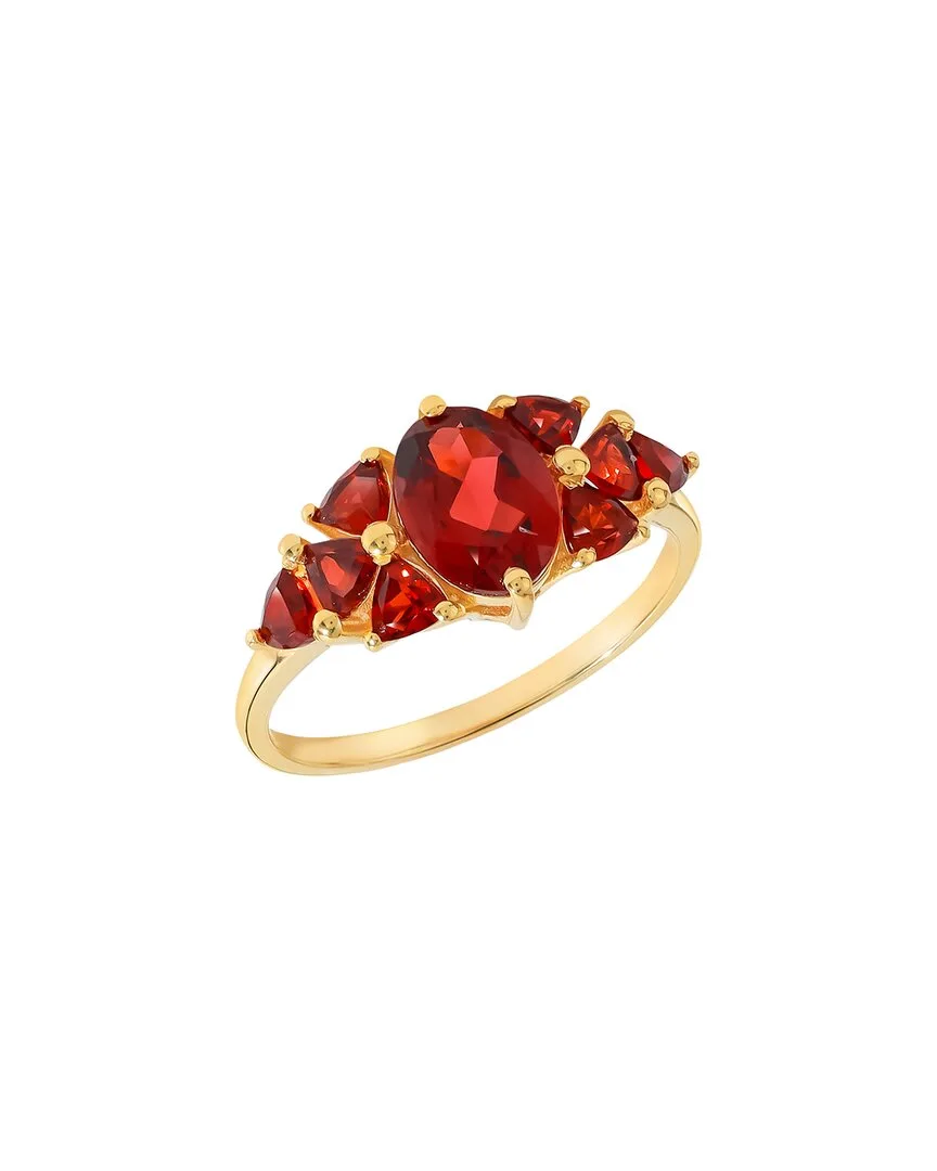 14K Over Silver 3.00 ct. tw. Garnet Solitaire Ring by Tiramisu