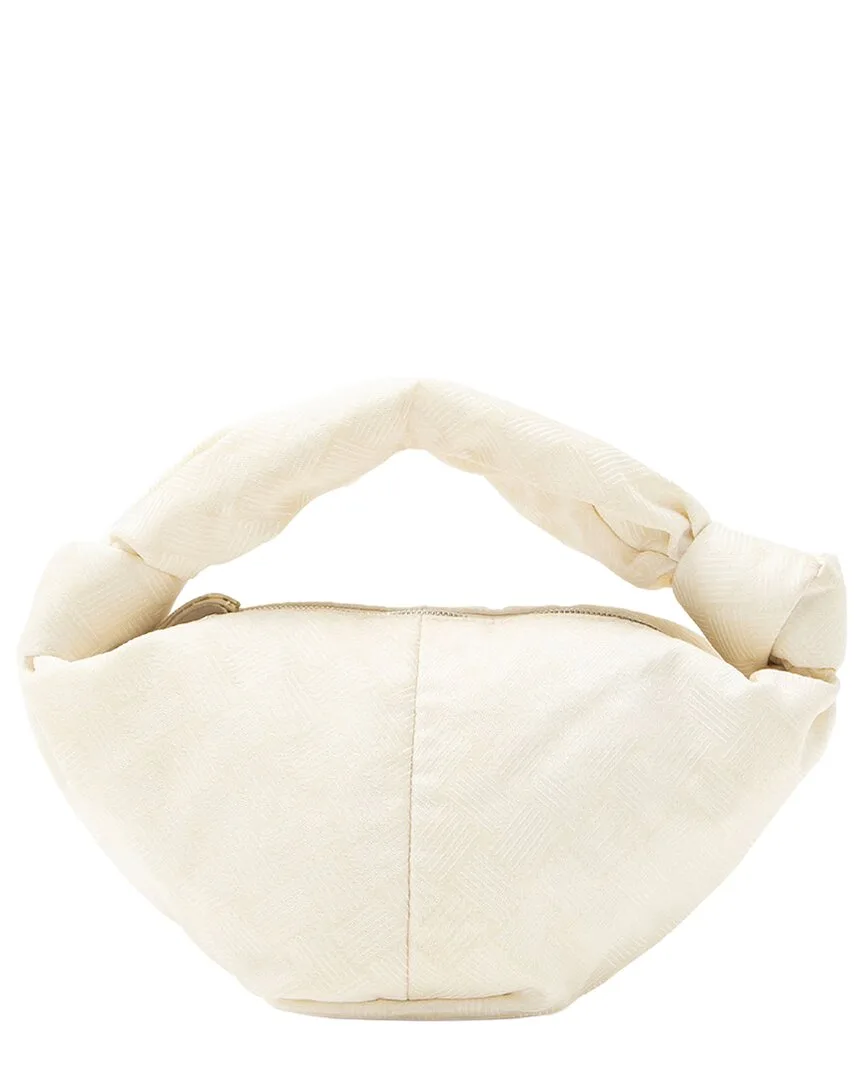 White Leather & Nylon Double Knot Mini Bag (authentic Pre-Loved) by Bottega Veneta