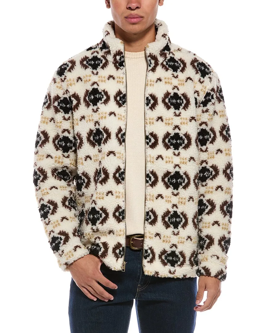 Printed Berber Fleece Full Zip Jacket