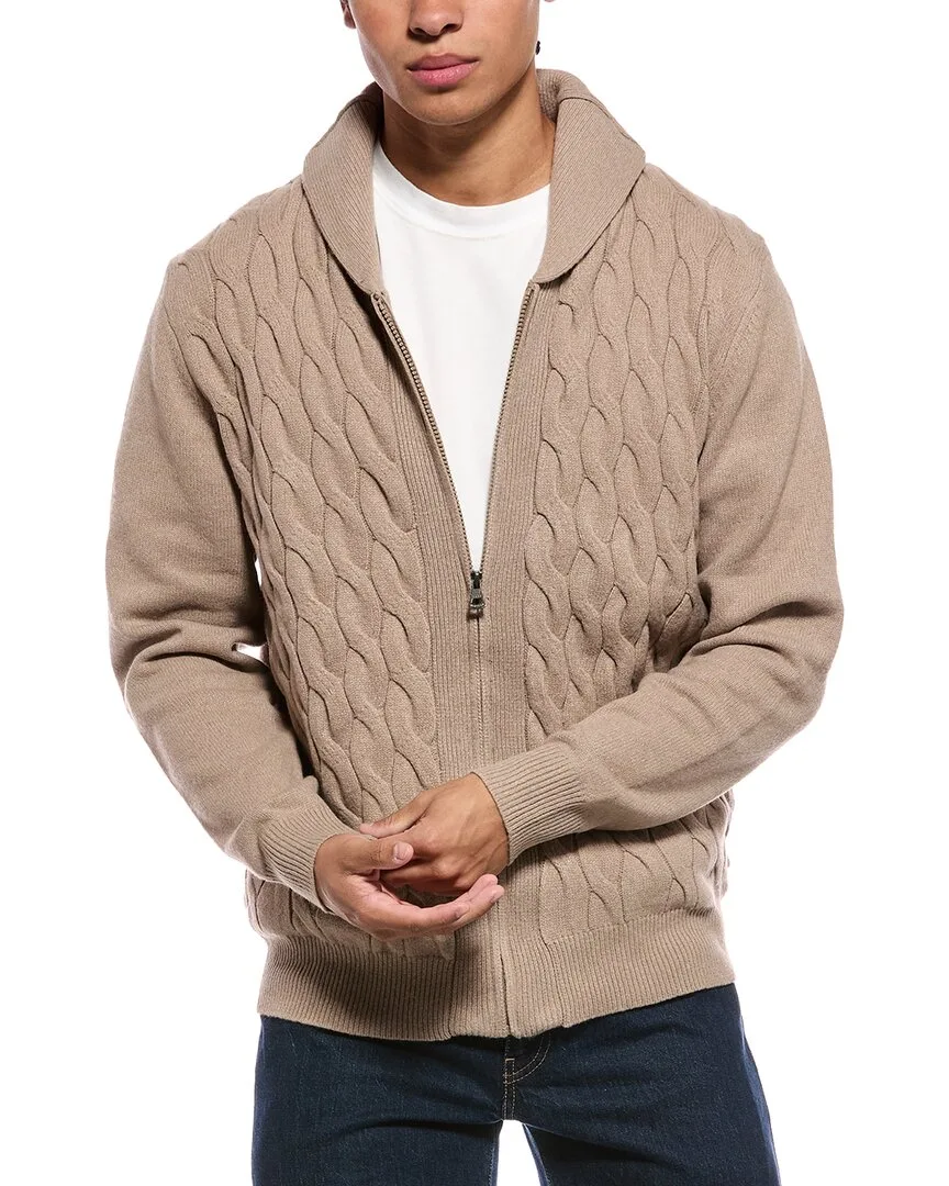 Shawl Collar Cable Cardigan by Weatherproof Vintage