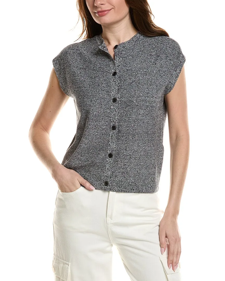 Crewneck Linen-Blend Vest by Eileen Fisher