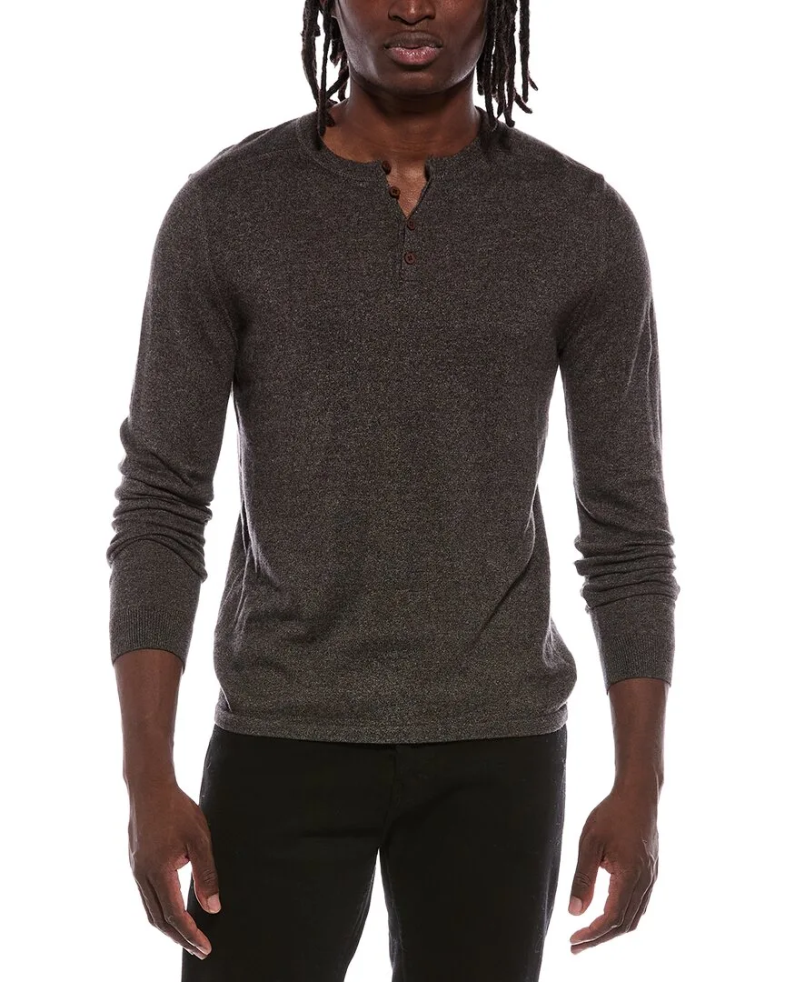 Italian Long Placket Coverstitch Henley by Autumn Cashmere