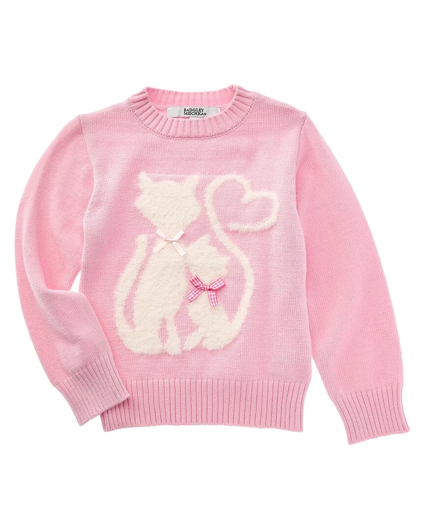 3D Fuzzy Cats Sweater by Badgley Mischka