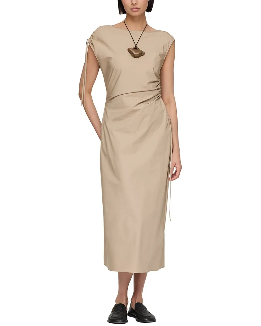 Gathered Tie Cap Sleeve Dress by Lafayette 148 New York