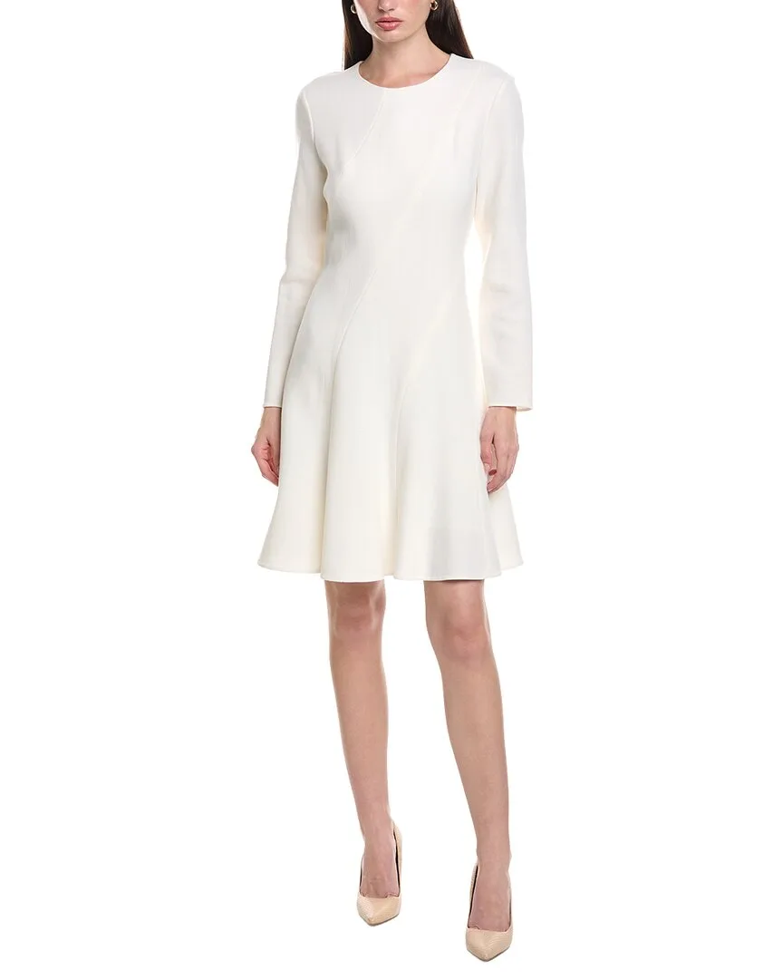 Flounced Hem Wool Mini Dress by Lafayette 148 New York
