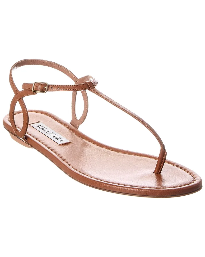 Logo Leather Sandal by Aquazzura