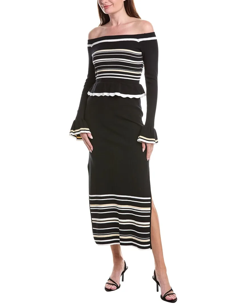 Off-The-Shoulder Knit Midi Dress by Adrianna Papell